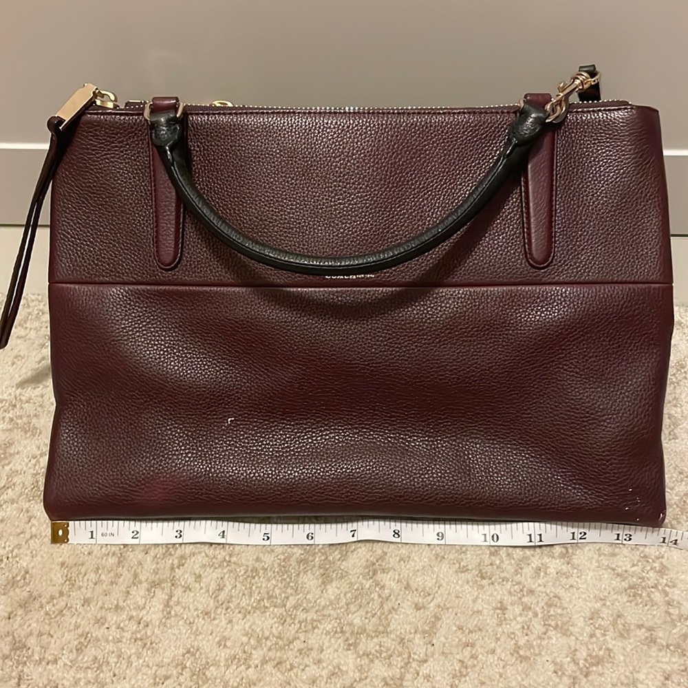 Coach burgundy Borough Bag